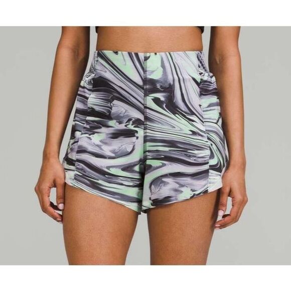 Lululemon W7BW0T Women's Sz 2 Multicolor Hotty Hot High-Rise 4" Lined Shorts *SE - Picture 13 of 14